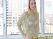 Casting Couch X Blonde Drooling On Cock