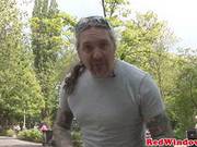 Analplayed Mature Hooker Receives Cumshot