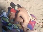 Nude Beach - Blurred Blond Fuck