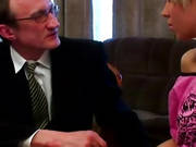 Cute Skinny Blonde Rides Her Horny Teacher Like A Stoat.