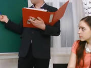 The Feeling Of Barely Legal Pussy Is Just Too Good For This Mature Teacher To Pass Up.
