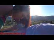 Sexy Teen Blows Her Lover Up In The Mountains
