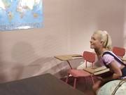 Hot Blonde Teacher Gets Nailed Hard In Class