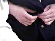 Japanese Co-ed Gets Her Pussy Nailed