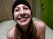 Perky Brunette Sucks Swallows & Fucks