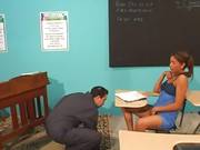 Dea Gets Her Melons Sucked In Classroom