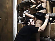 Kinky Co-workers Making Love In Ware House In Front Of A Hidden Camera