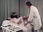 Pale Brunette With Hairy Pussy Gets Examined By Doctor And Gives Him Handjob