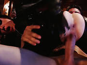 Long Legged Super Woman In Latex Costume Gets Nailed Missionary Style