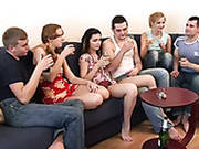 Groovy College Party Ending Up With Hot Blowjob By Pretty Pigtailed Teen