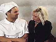 Two Nasty Chicks And Kinky Cook Have Dirty Sex Fun Right On The Kitchen Table
