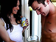 Beefcake Man Pleases His Leggy Brunette Chick With Solid Cunnilingus