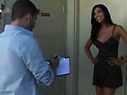 Nasty Chick Kasey Gives Blowjob To A Duo Of Well Endowed Dudes