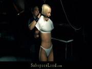 Provocative Blonde Slave Restrained And B 