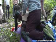 Dogging Wife Gangbanged By 20 Guys In Public