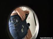 Hot Blonde Finds Gloryhole In Changing Room