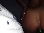 Russian Sexy Ass Play With Two Cucumber