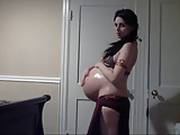 Pregnant Oiling In Costume