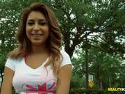 Sexy Sarai And Her Natural Tits Gets Picked Up And Taken Back For A Nice Dip