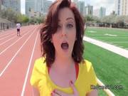 Hairy Pussy Redhead Teen Fucks In Public Toilet Pov