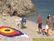 Facialized Babes On Beach Sucking Dick