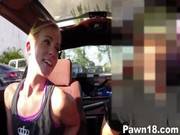 Cute Blonde Blows For Cash