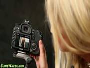 Slut Rubs Gloryhole Cock