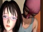 Anime Temptress In Glasses Having Her Huge Tits Rubbed