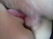 Licking Her Wet Teen Pussy Closeup