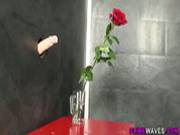 Glam Slut Eats Rubber Rod