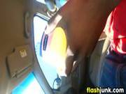 Flashing His Big Dick In The Car