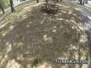 Chloe Riding Cock On Reverse In The Back Yard