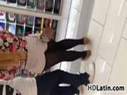 Latina In Sexy White Shorts