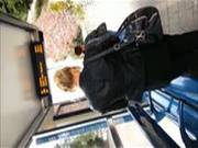 Guy Cums On A Blonde In Public