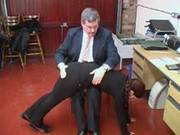 Boss Spanking His Worker For Doing A Bad Job