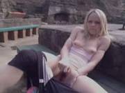 Amateur Sweet Blond Teen Outdoor Masturbating