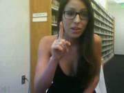 Sweet Chick With Glasses Mastrubte In Lib 