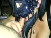 Masked Milf Sucks Cock