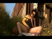 Hippy Girl Masturbates Outdoors