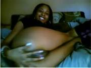 Naughty Amateur Ebony Babe Masturbates
