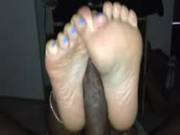 Amateur Interracial Footjob