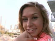 Very Cute Blonde Teen Is Jerking The Dudes Cock Off 