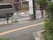 Asian Lass On The Streets Finds A Place To Piss