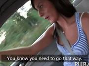 Brunette Teen Gets Hot And Bothered In The Car