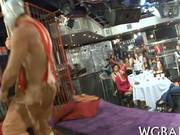 Hunky Stripper Gets Blown By Party Babes