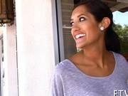 Brunette Lass In Public Runs In The Nude