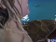Sexy Babes In The Pool Gets To Be Fucked Hard 