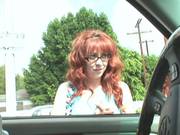 Big Black Schlong Is Up This Redhead Hoe With Glasses, Even Up Her Ass