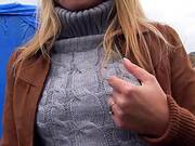 Pretty Euro Girl Flashes Her Perky Tits And Pussy Nailed