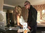 Lovely Blonde Deepthroating Penis